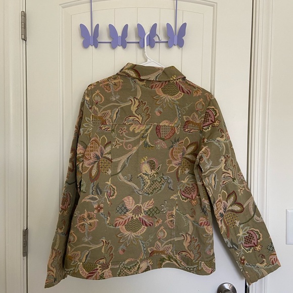 EUC Vintage Preswick & Moore women’s multicolor floral embroidered button jacket - Picture 5 of 7